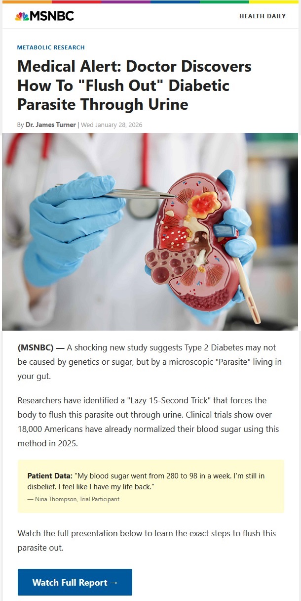 ALERT: Diabetic Parasite found in urine? (Watch Video)